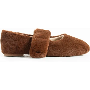 Friend & Trend Peluş Kışlık Düz Taban Kadın Babet FT3939