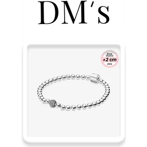 DMs Silver Boncuklu Gümüş Bileklik