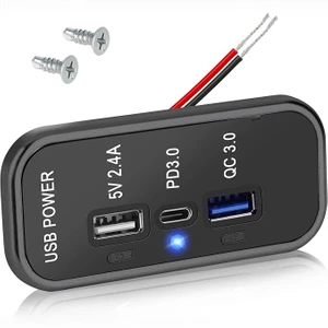 USB Car Charger - UCC-316 2.4A+QC+PD