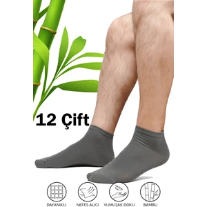 Hrnzafer Tekstil 12’li Erkek Bambu Patik Çorap