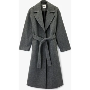 Kemerli Kaban Kaşe Uzun Kollu Cepli