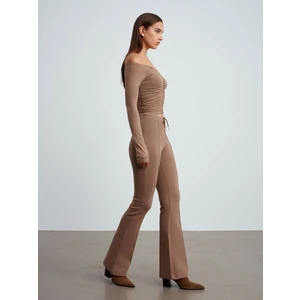 71891 Beli Lastikli Ispanyol Paça Eşofman-Vizon