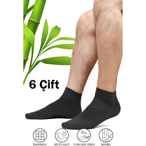 Hrnzafer Tekstil 6’lı Erkek Bambu Patik Çorap