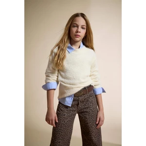 Kız Çocuk Bisiklet Yaka Triko Kazak Y2640A625WN