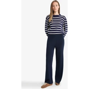 Regular Fit Basic Düz Beli Lastikli Düz Paça Triko Pantolon D6912AX25WN