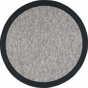 Cool Halı Pratico Gri Yuvarlak Mutfak Halısı Sisal Görünümlü Kaymaz Taban Makinede Yıkanan Dijital Baskı Halı