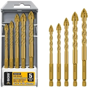 SGS1597 5 Parça Matkap Ucu Seti 6-7-8-10-12 mm
