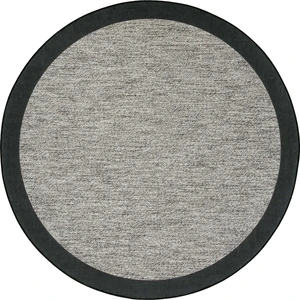 Cool Halı Pratico Gri Yuvarlak Mutfak Halısı Sisal Görünüm Kaydırmaz Dot Taban Dijital Baskı Yıkanabilir Halı