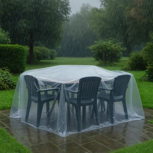 Su Geçirmez Naylon Bahçe Mobilya Koruma Örtüsü 240X165 cm Köşeli Masa İçin