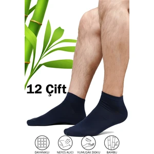 Hrnzafer Tekstil 12’li Erkek Bambu Patik Çorap