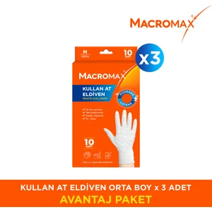 Kullan At Lateks Eldiven M - Orta X3