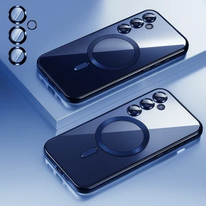 Samsung Galaxy A17 Uyumlu Magsafe Destekli Kamera Korumalı Şeffaf Arka Kapak Telefon Kılıfı