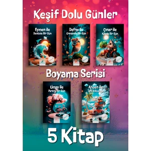 UMY Yayınları Keşif Dolu Günler Boyama Serisi  - 5 Kitap - Çocuk Boyama Kitapları