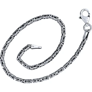 925 Ayar Gümüş Yuvarlak Kral Bileklik 2,5 mm