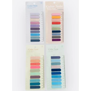 Pastel Tonlar 800 Yaprak Şeffaf Cetvelli Postit Not Kağıdı Seti 4 Adet Set-2