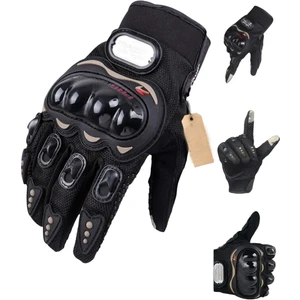 Akgüneş Motogaraj Üst ve Avuç Içi Plastik Korumalı Motosiklet Eldiveni