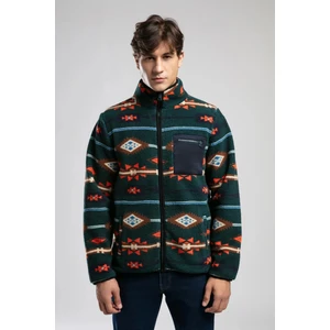 Lee Cooper Folks Desenli Regular Fit Dik Yaka Fermuarlı Polar Sweat Erkek Sweat 261 Lcm 241061 5150