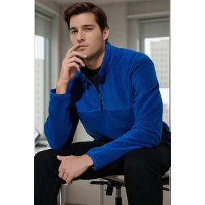 Slim Fit Anti-Pilling Tüylenme Yapmayan Bato Yaka Kışlık Şardonlu Polar Erkek Polar 5906001