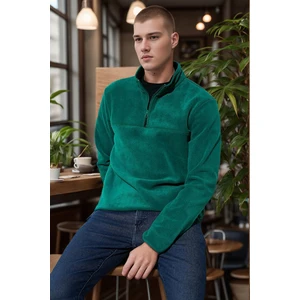 Slim Fit Anti-Pilling Tüylenme Yapmayan Bato Yaka Kışlık Şardonlu Polar Erkek Polar 5906001