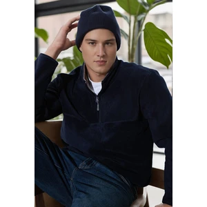 Slim Fit Anti-Pilling Tüylenme Yapmayan Bato Yaka Kışlık Şardonlu Polar Erkek Polar 5906001