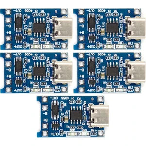 Sensör Modül 5 Adet TP4056 Bms Korumalı Şarj Aleti 3,7V Type-C