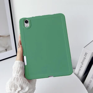 Apple iPad Air 11INÇ M2/m3 Air 4/5.nesil 10.9 Kılıf Esnek Silikon Kalem Bölmeli Arka Rubber Kapak