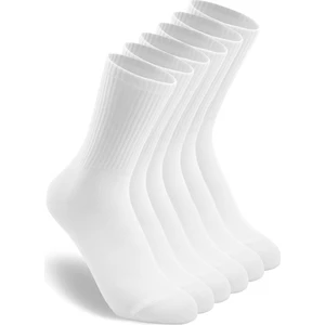 Arma Yıldız 6'lı Unisex Pamuklu Düz Beyaz Tenis Çorap Seti Soket Boy