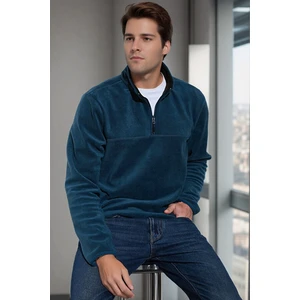 Slim Fit Anti-Pilling Tüylenme Yapmayan Bato Yaka Kışlık Şardonlu Polar Erkek Polar 5906001