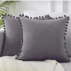 Aden Tekstil 2'li Ponponlu Kırlent Kılıf Seti 40 x 40