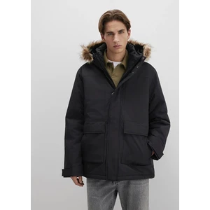 Kapüşonlu Siyah Parka 0110472-900