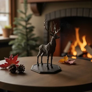 Eksen Atölyesi Sanatsal  Geyik Biblosu Dekoratif Obje