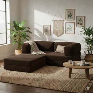 Yeny Fitilli Kadife | Köşe Koltuk | 160X160 Köşe Takımı | Modüler Köşe Takımı | Yataklı L Koltuk | Fitilli Kadife