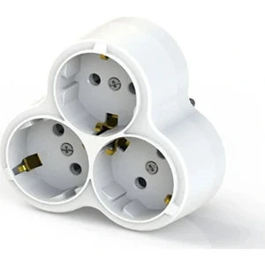 3'lü Topraklı Papatya Golyat, Üçlü Priz Çoğaltıcı 8 Adet