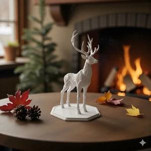 Eksen Atölyesi Sanatsal  Geyik Biblosu Dekoratif Obje