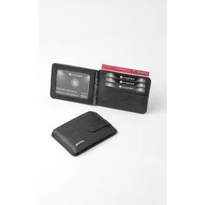 Cengiz Pakel Hakiki Deri Minimalist Kartlık – 2521 - Siyah