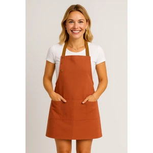 Mutfak Önlüğü Leke Tutmaz Su Itici Kumaş Çıtçıtlı Boyun Askılı Cepli Önlük