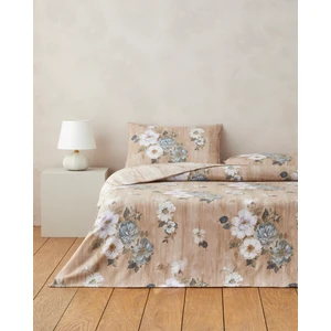 English Home Rose Bright Dijital Baskılı Kolay Ütülenir  Çift Kişilik Nevresim Takımı 200X220 cm Kahverengi