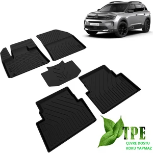 C5 Aircross Havuzlu Paspas Siyah 2019 2020 2021 2022 2023 2024 Kokusuz Yumuşak
