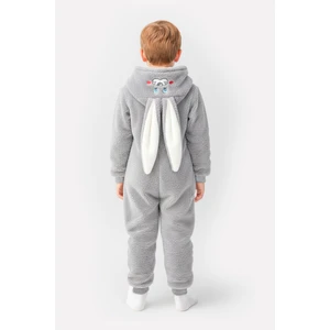 Welsoft Gri Tavşan Yumuşak Peluş Fermuarlı Bebek ve Uyku Tulumu - 2 Yaş
