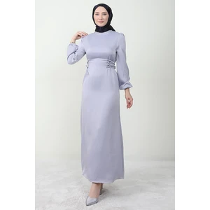 Giza Store Sahra Tesettür Elbise Gri