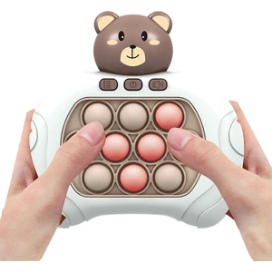 Creative Games Sevimli Ayıcık Işıklı ve Sesli Pilli Popit Eğitici Oyuncak Push Pop Konsol 4 Farklı Oyun Modlu