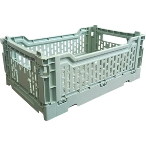 Agm Çok Amaçlı Yer Kaplamayan Katlanır Renkli Plastik Kasa - Sepet 27X17 cm