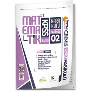 Karakutu Yayınları 2026 KPSS Ön Lisans Matematik Kara Kutu 2.Fasikül ÖSYM Çıkmış Soru BÖLME BÖLÜNEBİLME MUTLAK DEĞER