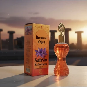 İbrahim Oğul Safran Kolonyası 200 ml Kristal Şişe – Zarif ve Estetik Koku