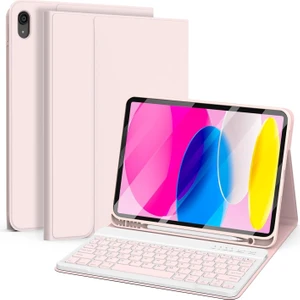 Ipad 11.nesil A16  11INÇ/10.NESIL 10.9 Inç Uyumlu Kablosuz Kalemlikli Klavyeli Tablet Kılıfı