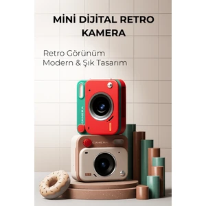 Mini Dijital Retro Kamera-(Hafıza Kartı Hediyeli)