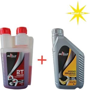 Motorlu Testere Yağ Seti Maksi – Mono 30 Zincir Yağı 1l + Racing Moto 2t Yağ 1l