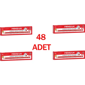 Kırmızı Kopya Kalemi 48 Adet