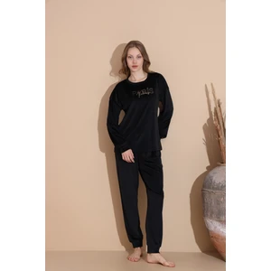 Baskılı Kadife Pijama Takımı