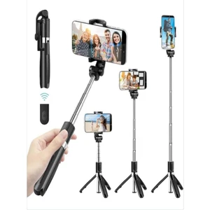 Bluetooth Kumandalı Kablosuz Tripod Selfie Çubuğu - Monopod Selfie Çubuğu